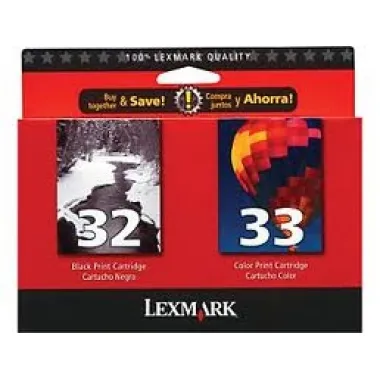 Tinteiro Lexmark Preto e Cores 80D2951E (32 - 33)