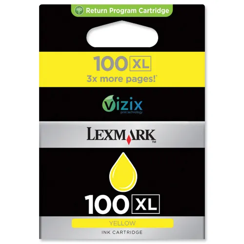 Tinteiro Lexmark Amarelo 14N1071E (100XL)