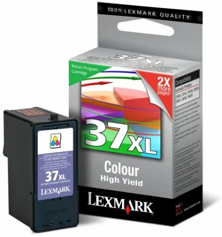 Tinteiro Lexmark Cores Programa de Retorno 18C2180E (37XL)