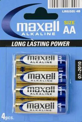 Pilhas Maxell Alcalinas AA LR06XL-B4