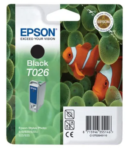 Tinteiro Compatível Epson Preto T026