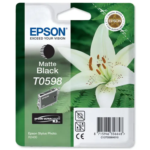 Tinteiro Epson Preto Matte T0598