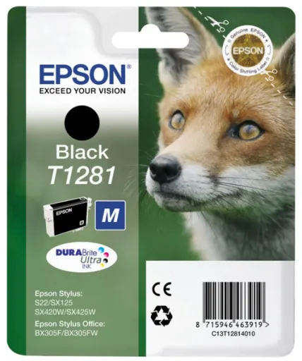 Tinteiro Compatível Epson Preto T1281