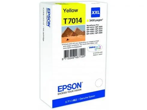 Tinteiro Compatível Epson Amarelo Extra Capacidade T7014