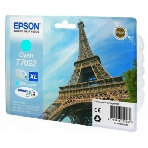 Tinteiro Epson Azul T7022