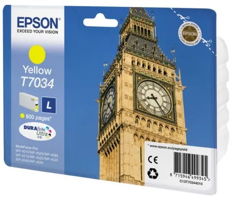 Tinteiro Epson Amarelo T7034