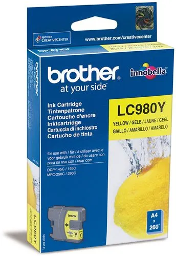 Tinteiro Brother Compatível Amarelo LC980Y