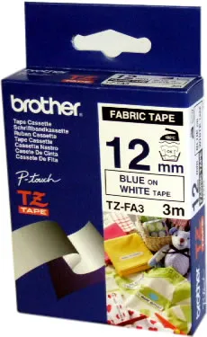 Fitas Brother Adesivas Especiais Textil/Azul TZFA3