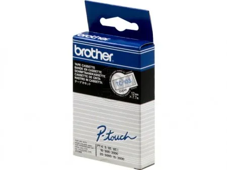 Fitas Brother Laminadas Transparente/Azul 12 mm X 7.7 M