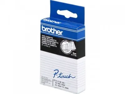 Fitas Brother Laminadas Transparente/Branco 9 mm X 7.7 M