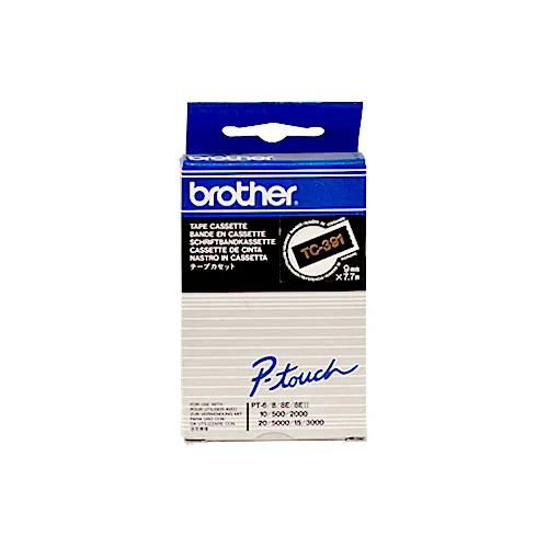 Fitas Brother Laminadas Preto/Dourado 9 mm X 7.7 M