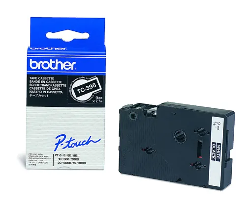 Fitas Brother Laminadas Preto/Branco 9 mm X 7.7 M