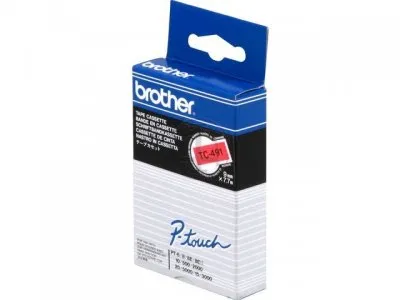 Fitas Brother Laminadas Vermelho/Preto  9 mm X 7.7 M