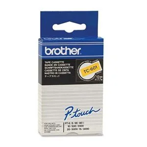 Fitas Brother Laminadas Amarelo/Preto 12 mm X 7.7 M