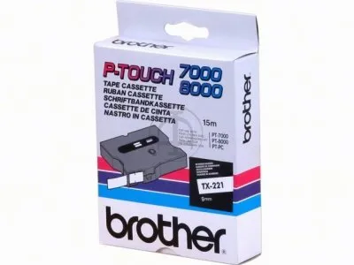 Fitas Brother Laminadas Branco/Preto  9 mm X 15 M