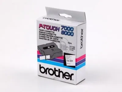 Fitas Brother Laminadas Branco/Preto 24 mm X 15 M