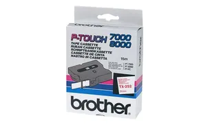 Fitas Brother Laminadas Branco/Vermelho 24 mm X 15 M