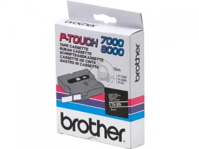 Fitas Brother Laminadas Preto/Branco 6 mm X 15 M