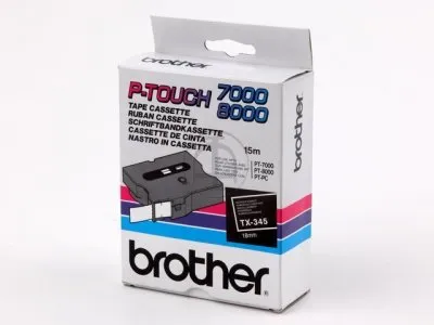 Fitas Brother Laminadas Preto e Branco 18 mm X 15 M