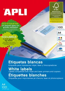 Etiquetas Autocolantes 105x28,75mm 100 Folhas Apli