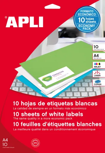 Etiquetas Autocolantes 105x37 mm 10 Folhas Apli