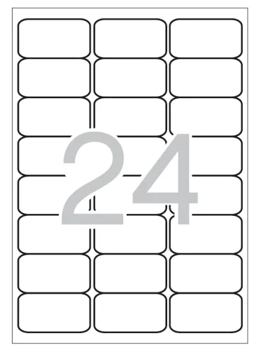 Etiquetas Autocolantes 64.6x33.8 mm Resistentes à Intempérie 20 Folhas