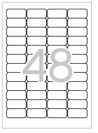 Etiquetas Autocolantes 45.7x21.2mm Metalizadas Mate Apli Prata 100 Folhas