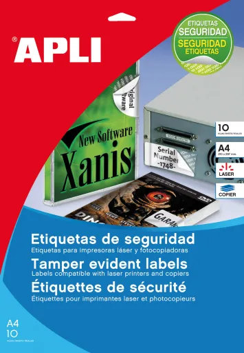 Etiquetas Segurança Apli 40 10 Folhas