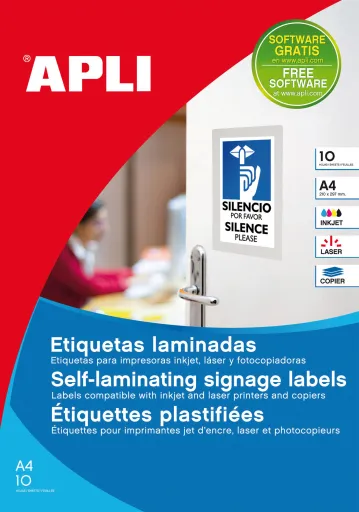 Etiquetas Laminadas Apli 84.5x54 mm 10 Folhas