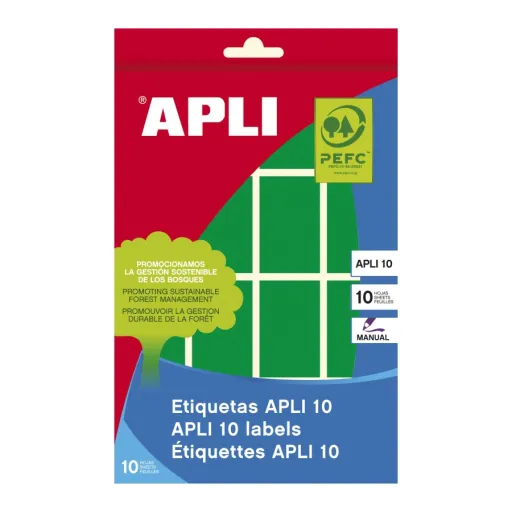 Etiquetas Autocolantes 25x40 mm Redondos Apli Verde