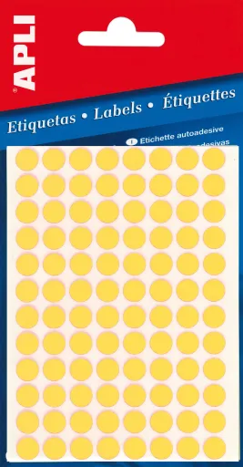 Etiquetas Autocolantes 8 Fluorescentes Apli Amarelo