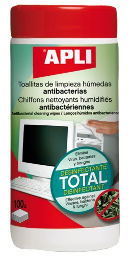 Lenços Apli Húmidos Antibacterianos 100 Unid