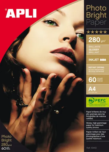 Papel Fotografico Photobright Glossy A4 - 280 Grs 60 Folhas Apli