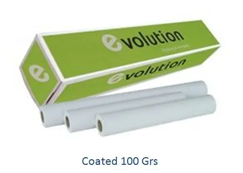 Papel Plotter Evolution 100gr A1 610mmx45.7m Matte (Rolos Ploter)