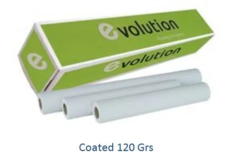 Papel Plotter Evolution 120Gr A1 610mmx30m (Rolos Ploter)