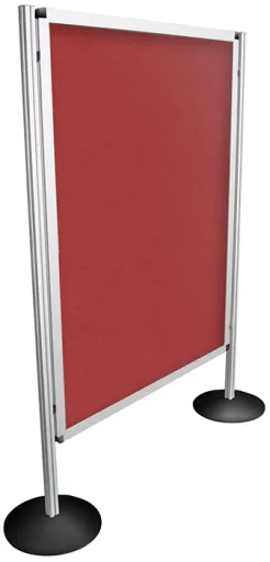 Biombos Modulares 120x150cm Dupla Face Vermelho Tecido