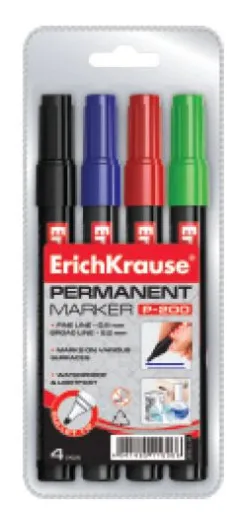 Marcador Permanente P-200 4 Cores Erichkrause