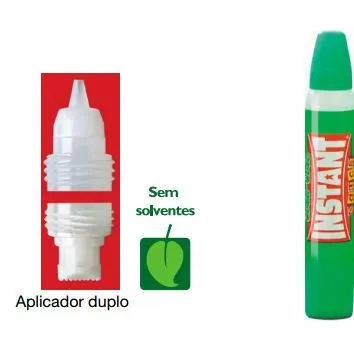 Cola Transparente Duplo  Aplicador 35 Ml.