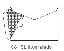 Envelopes C6 - 5L 114x162 mm Litografado 80Gr