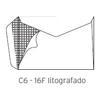 Envelopes C6 16F Litografico 114x162mm 80Gr