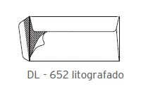 Envelopes Dl Litografado 110x220mm 90Gr