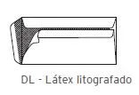 Envelopes Dl Látex Litografado 110x220mm 90Gr