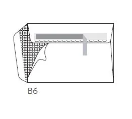 Envelopes B6 Branco Silicone 120x176mm 90Gr