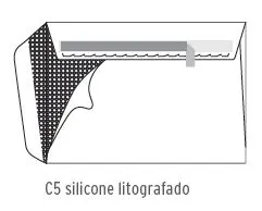 Envelopes Oficio C5 162x229mm Branco Silicone 90Gr