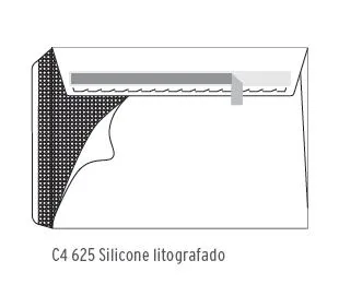 Envelopes Oficio C4 229x324mm Silicone 90Gr Brancos