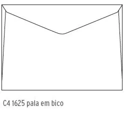 Envelopes Officio C4 229x324mm Pala em Bico 80Gr Brancos