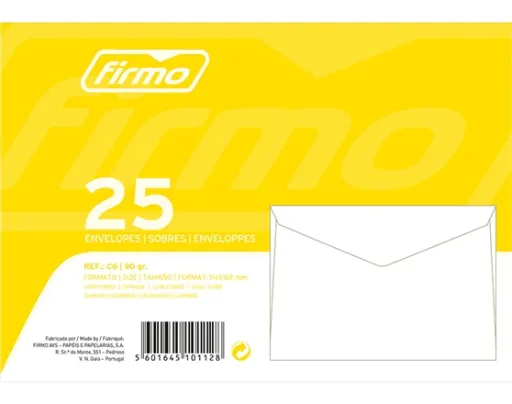 Envelopes C6 Fundo Rede 114x162mm Maço de 25 Un.