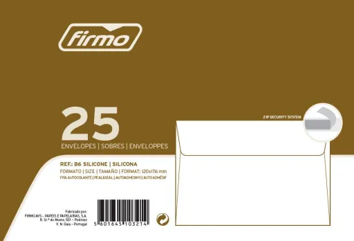 Envelopes B6 Militar Silicone 120x176mm Maço de 25 Un.