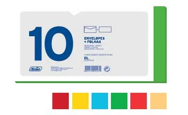 Maços de 10 Env. + 10 Cartões Azul Pacifico B6 120x176mm