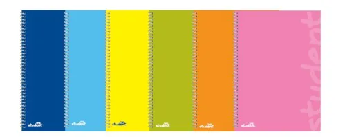 Caderno Espiral Rigido A4 Xadrez 120 Folhas 70g Cores Sortidas